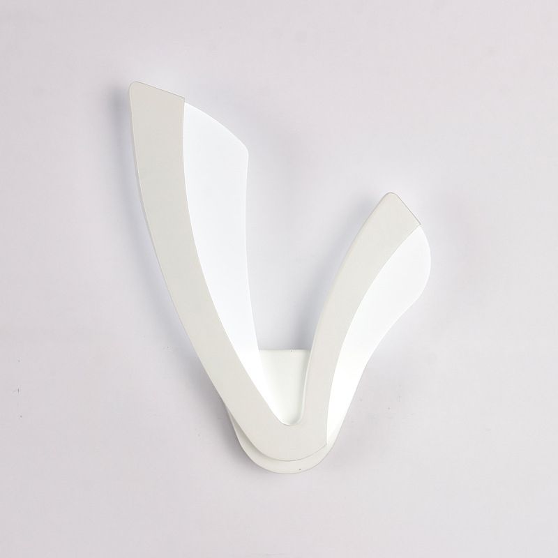 Simple V Shape Wall Lighting Ideas LED Acrylic Shade Wall Mount Light for Living Room Bedroom