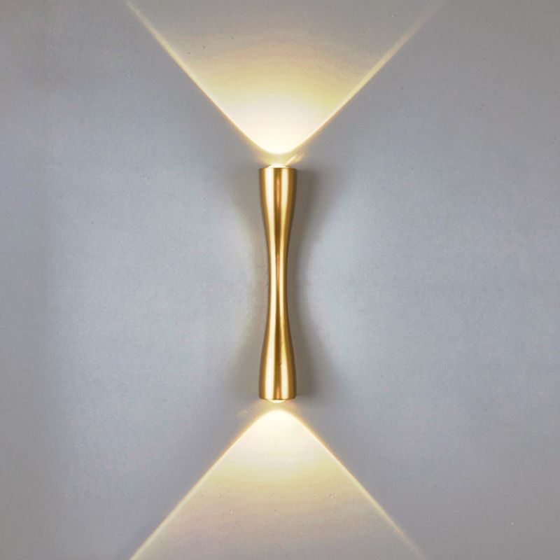 Tubos de mediados de siglo Montaje de montaje de pared Luz de metal 2 luces Spliques