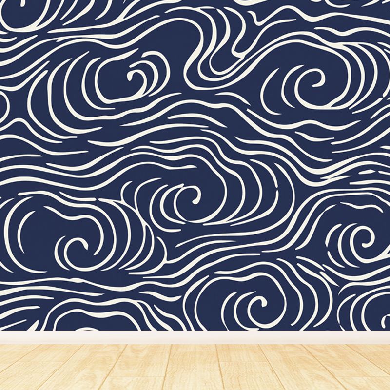 Flying Moire Print Mural Decal Guest Room Sky Scenery Wall Covering, Personalized