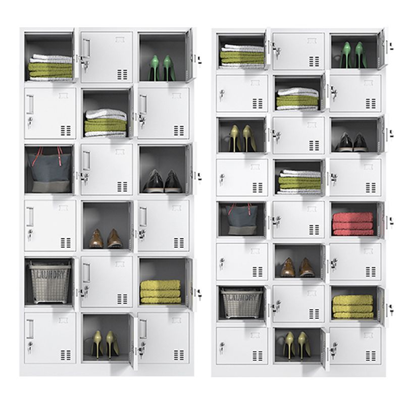 Metal White Storage Cabinet Contemporary Cabinet for Bathroom