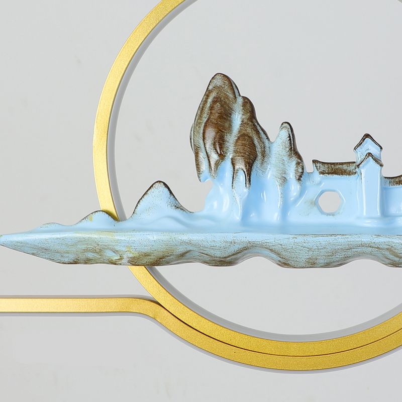 Accesorios de iluminación colgante lineal de 2 luces luces colgantes de sala de té modernas con sombra de metal