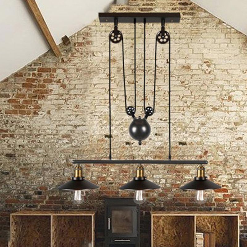 Metal 3 Lights Island Lighting Lighting Farmary Island Lights para bares y comedor