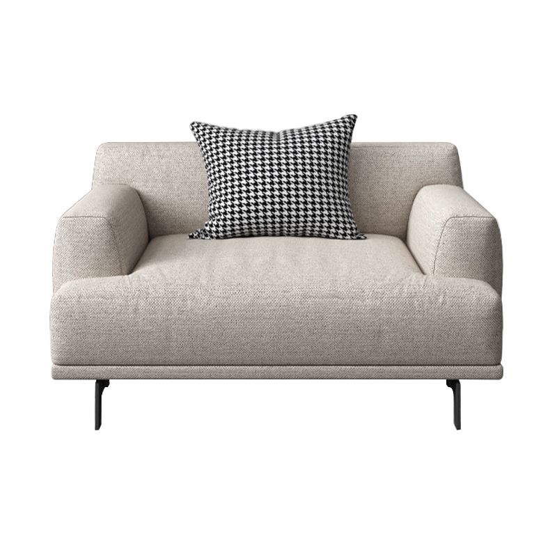 Ivory Fabric Settee Standard Charles Of London Tight Back Loveseat