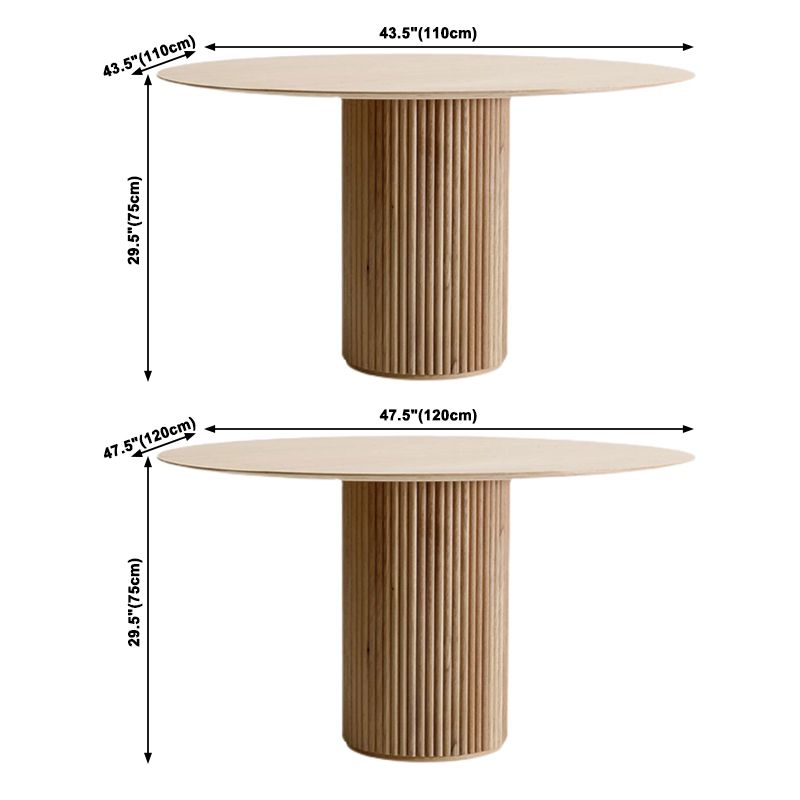 Simplicity Round Dining Site Table Pine Solid Wood Dining Room Home Furniture