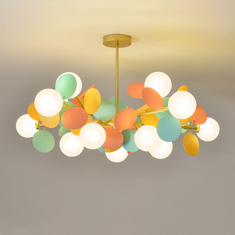Bubbles Bedroom Ceiling Pendant Light Metal Nordic Style Chandelier Light Fixture