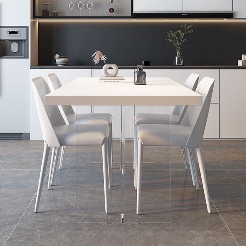 Modern 1/4/5 Pieces Furniture Sintered Stone Dining Set in White