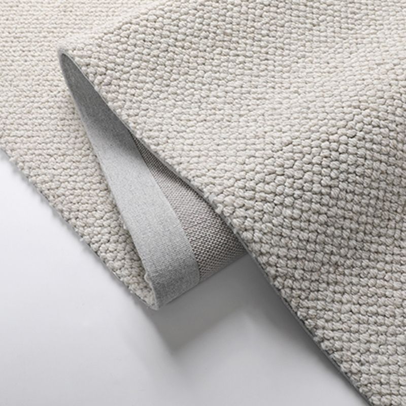 Grey Solid Color Area Rug Modern Polyester Area Carpet Easy Care Rug for Living Room