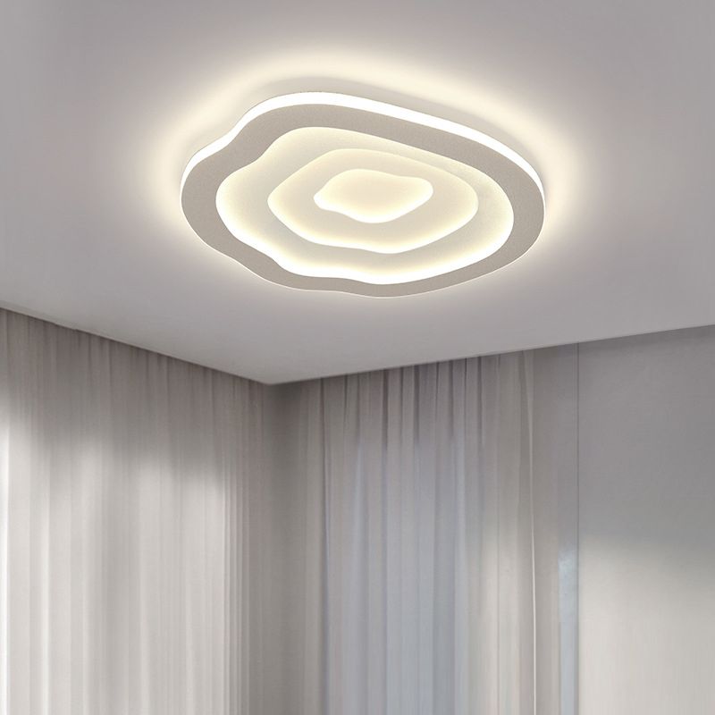 LED Modern Metal Flush Mount Cloud Shape Ceiling Light with Acrylic Shade for Living Room