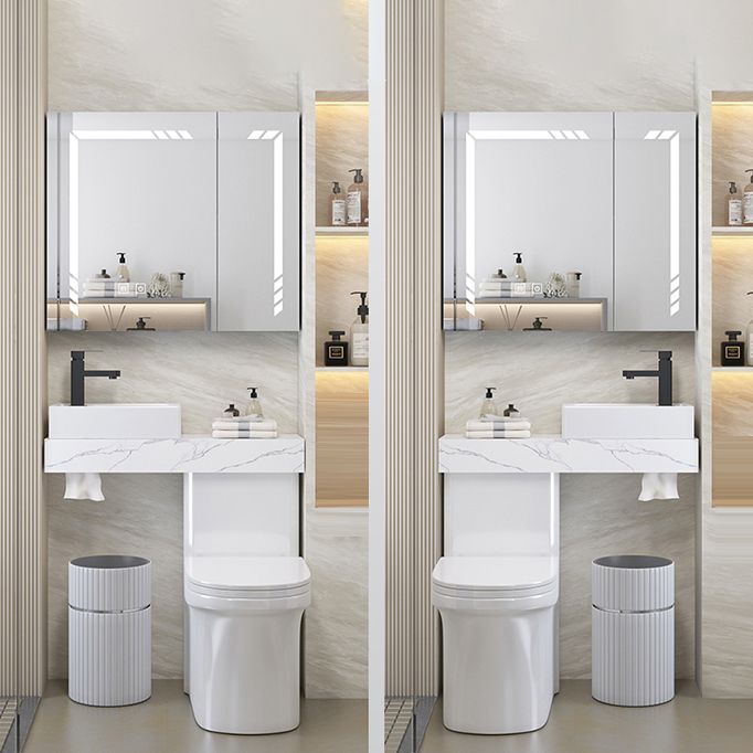Contemporary Flush Toilet Floor Mount One-Piece Toilet Urine Toilet