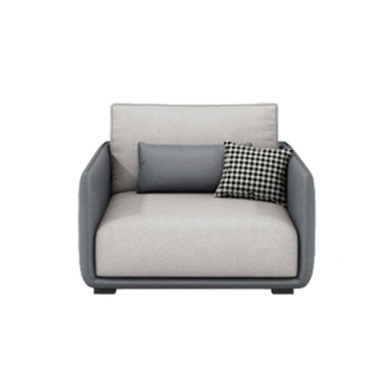 Wohnzimmer zeitgenössische hellgraue Standardtuxedo-Armsofa-Chaise