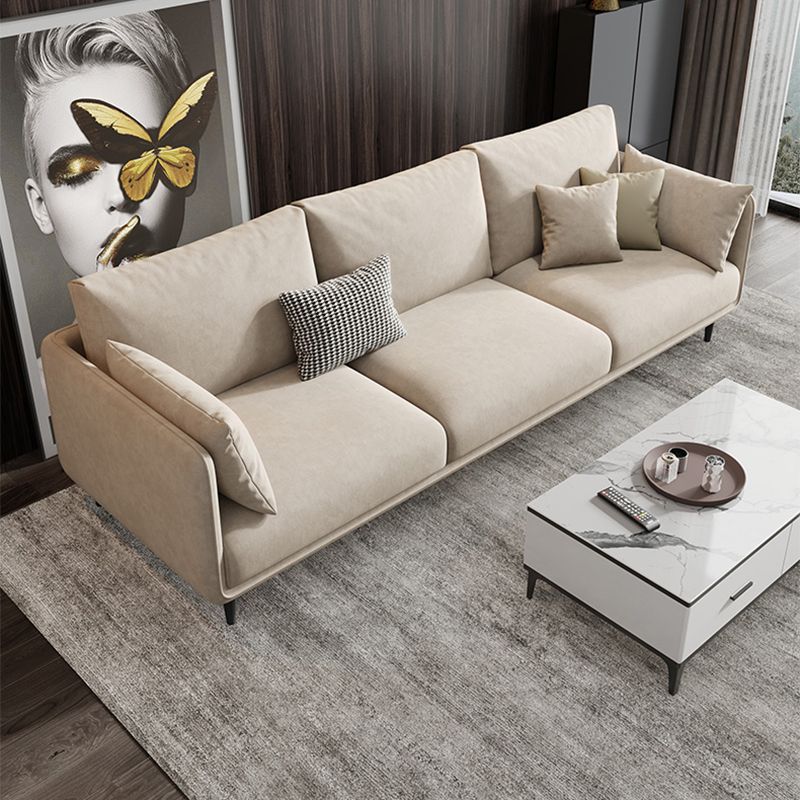 Stationary Living Room Recessed Arm Standard Cushions Contemporary Sofa