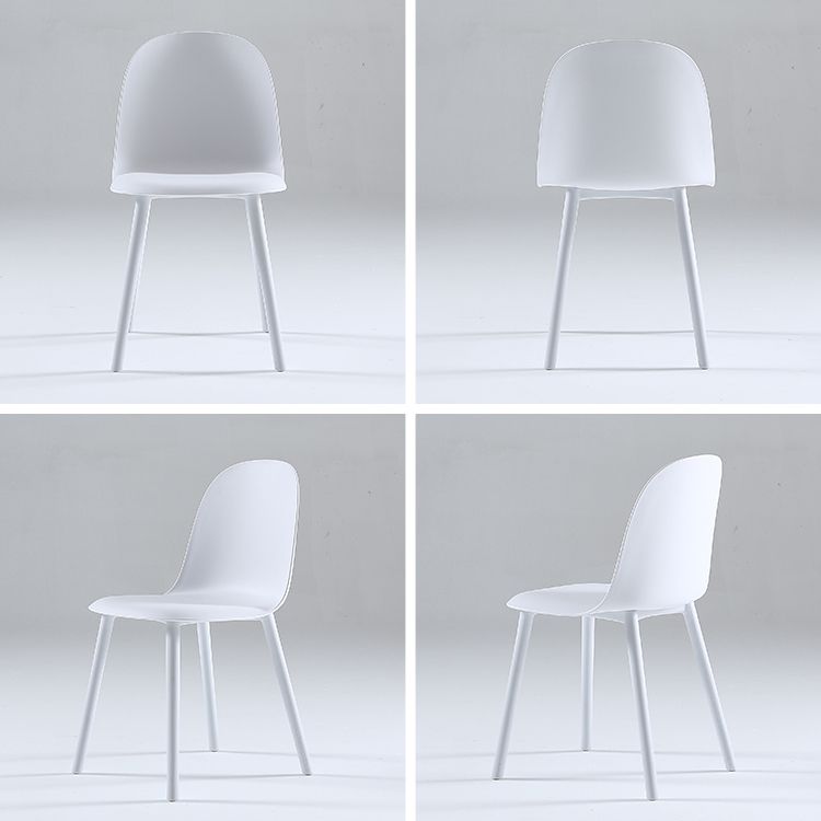 Nordic Dining Room Armless Chair Plastic Side Fabric Chair for Kitchen