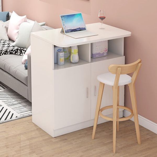 Rectangle Bar Table Wood Dining Table for Kitchen Living Room