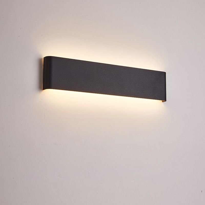 Modern Minimalist Style Rectangular Up and Down LED Wall Sconce Metal Wall Mounted Light Fixture for Bedroom