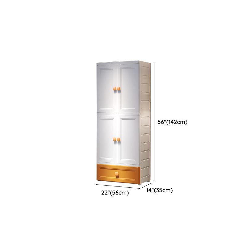 Contemporary Freestanding Wardrobe Plastic Multifunctional Wardrobe