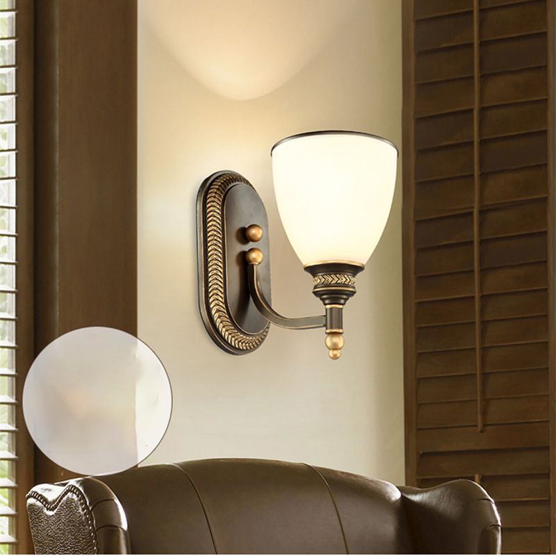 1 Light Bell Wall Mounted Light Fixture Industrial Style Metal Wall Sconce Lights