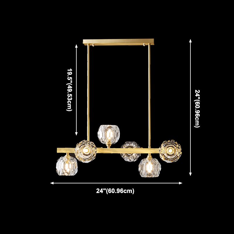 Luces colgantes de domo de estilo moderno luces colgantes de vidrio transparente