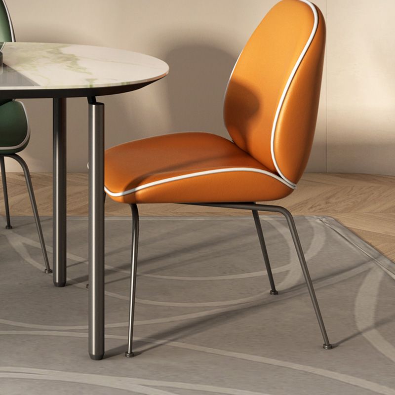Oval Stone Dining Table Modern Metal Legs Dining Table for Dining Room