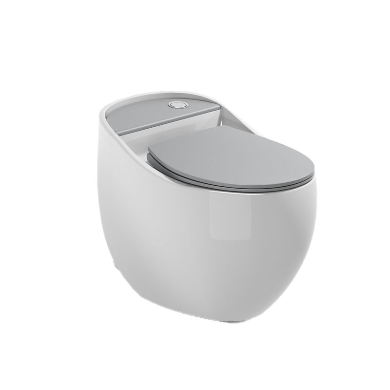 Contemporary Flush Toilet Floor Mounted Siphon Jet Porcelain Toilet