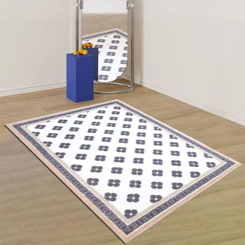 Green Modern Rug Graphic Polyester Tear Resistant Rug for Drawing Room