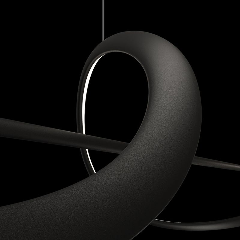 Strip Shape Island Hanging Lamp Modern LED Island Lamp with Acrylic Shade for Dining Room