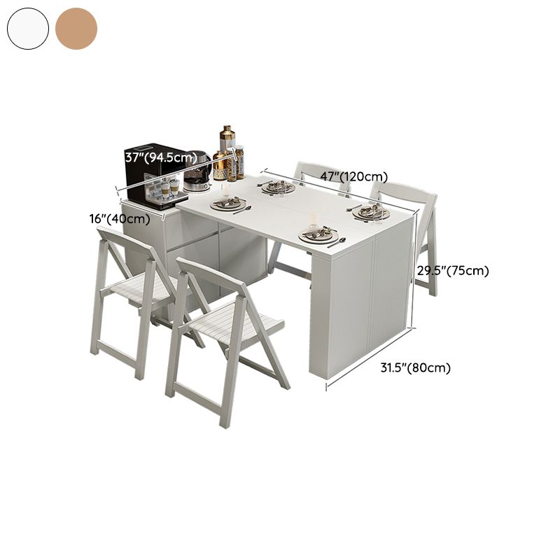 1/3/5 Piece Wood Contemporary Style Dining Room Chair and Table Set