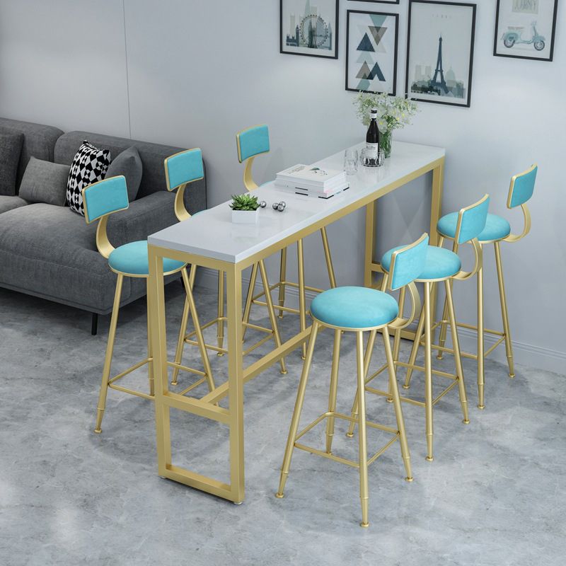 Glam Rectangle Bar Table Set 1/2/3/4/7 Pieces Dining Set for Dining Room