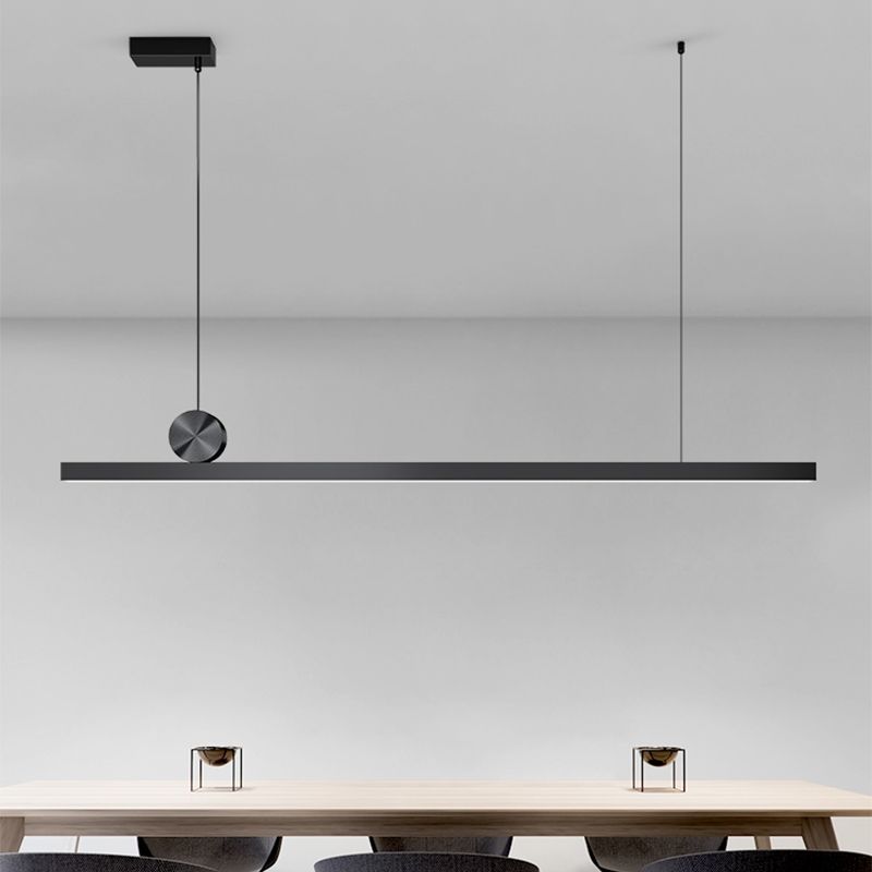 Lámpara colgante de restaurantes de 1 luces de estilo rectángulo de estilo isleño con sombra acrílica