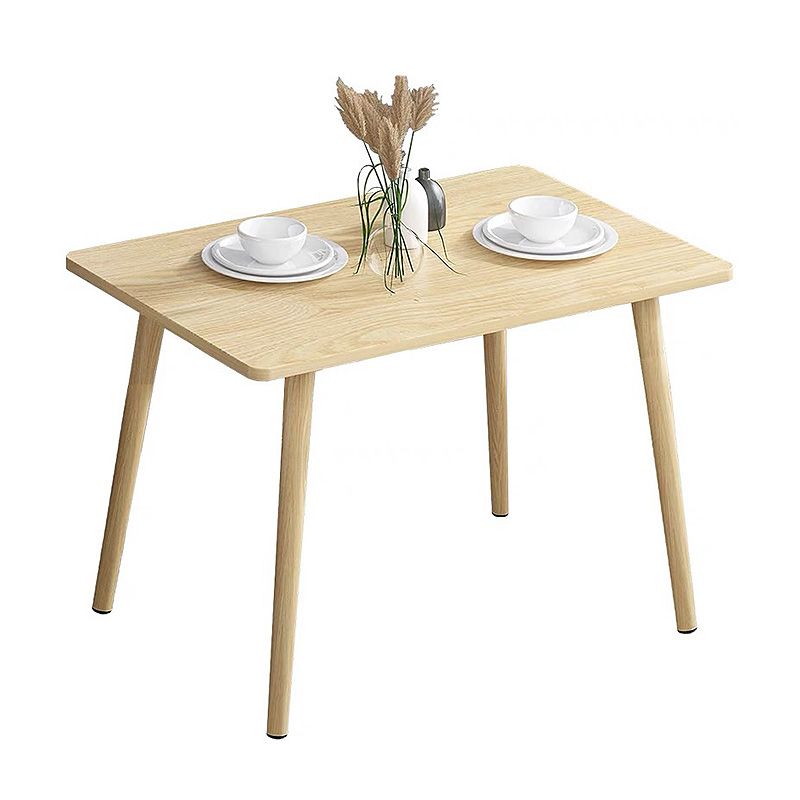Modern Style Density Plank Wood/white Top Solid Wood Leg Coffee Table