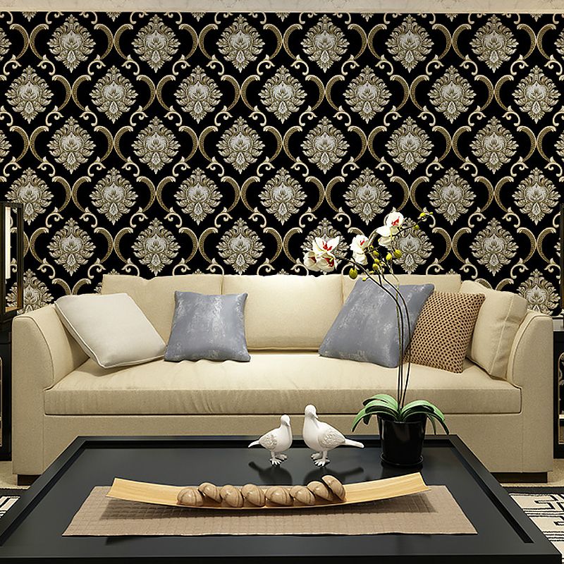Papier peint à motifs médaillon Glam pour salle à manger 33' L x 20,5" W Décoration murale en couleur pastel