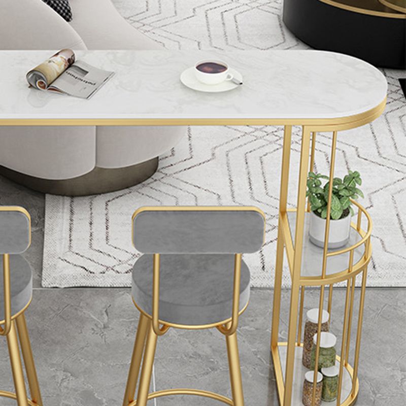 Industrial Counter Height Dining Table Oval Bar Dining Table