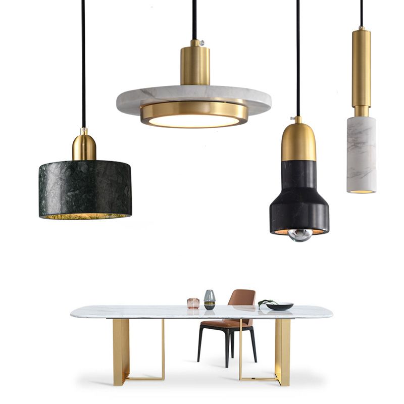 Hanging Light Fixture Stone Simple Style Hanging Pendant Light