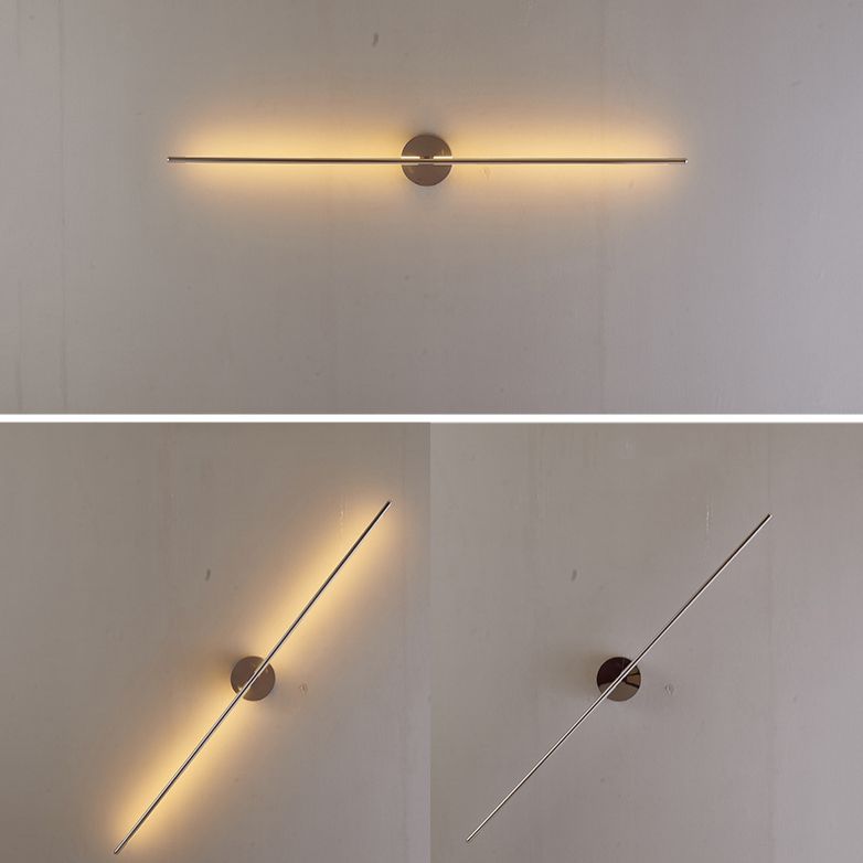 Metal Linear Shape Wall Light Modern 2 Lights Wall Mount Fixture