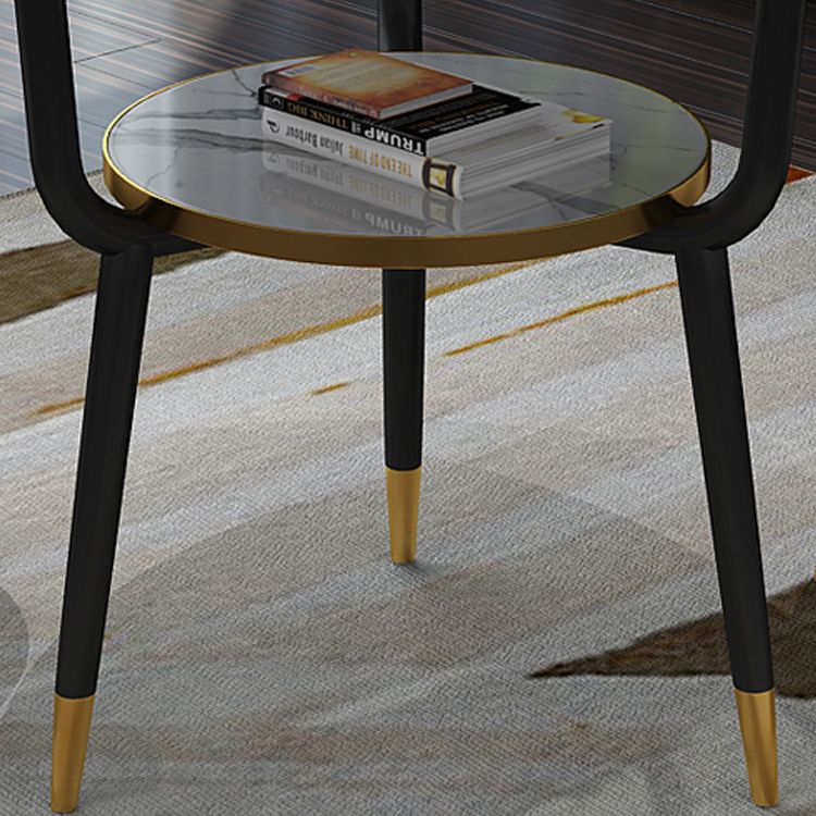 Contemporary MDF Standard Dining Table Round Shape Kitchen Dining Table with 3 Legs Base