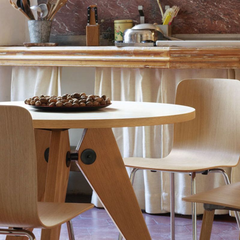 Modern 1/2/3 Pcs Dining Set with Oak Wood Table and Wooden Chairs