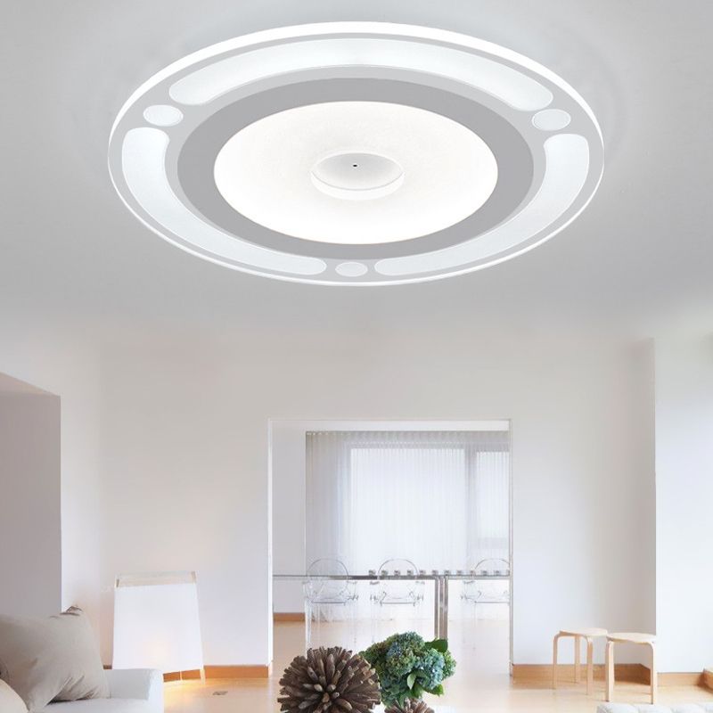 8"/16.5"/20.5" Wide Ring Bedroom Flushmount Acrylic LED Contemporary Ceiling Flush Mount Light in Warm/White Light