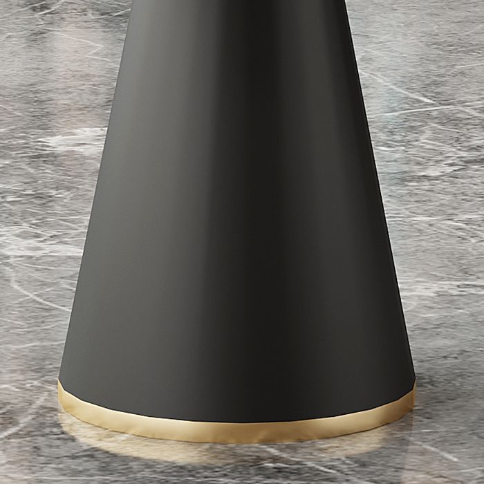 Modern Style Dining Table Sintered Stone Table with Metal Base