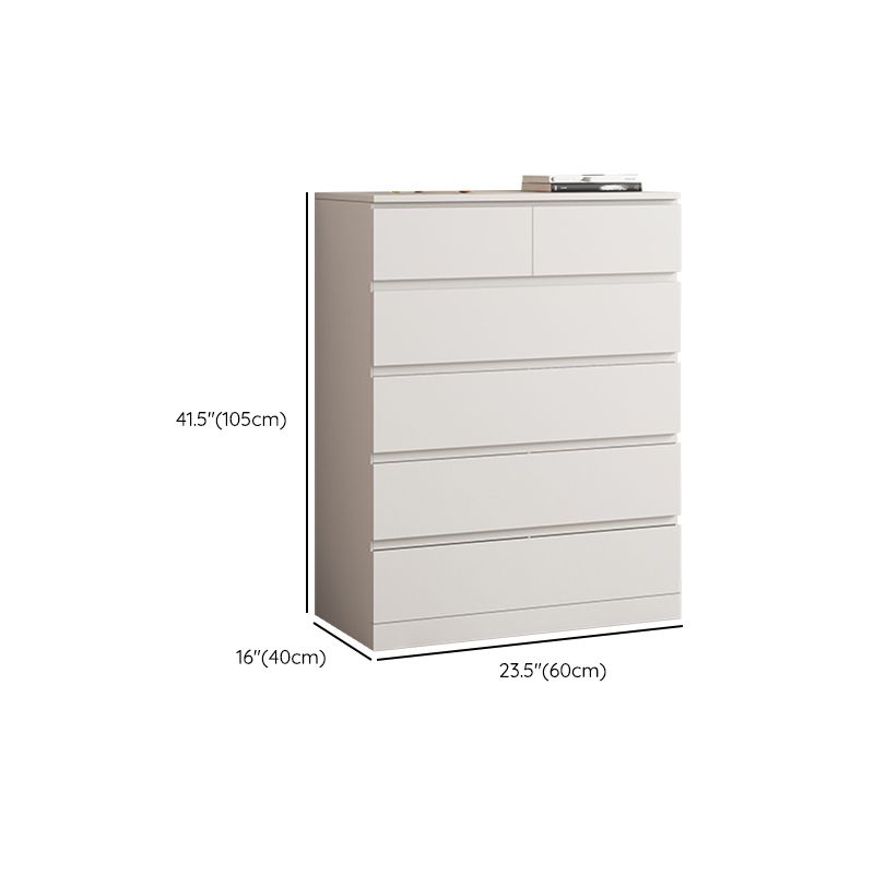 Contemporary Dresser Wooden Storage Chest Dresser with 6 Drawers