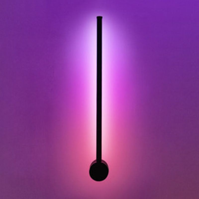 Accesorio de iluminación de pared de metal recto RGB RGB Black Wall Montion Lighture