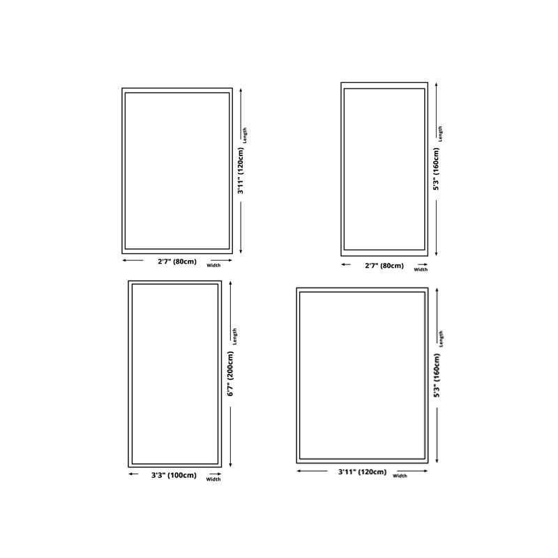 Nordic Area Carpet Polyester Contrast Panel Rug Sitting Room Non-Slip Backing Carpet