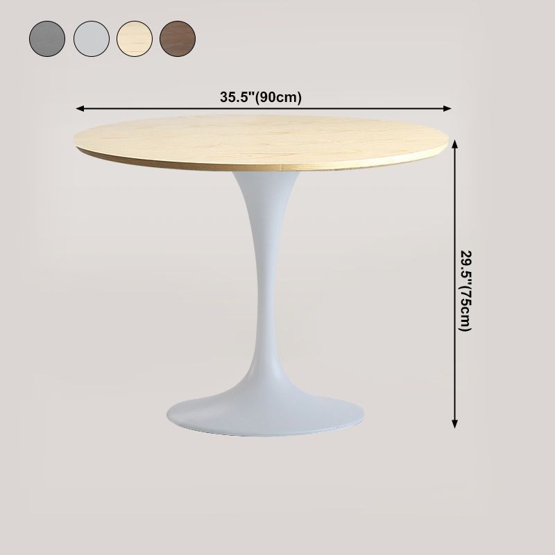 Table à manger ronde moderne en bois Table à manger de cuisine standard avec base en tulipe