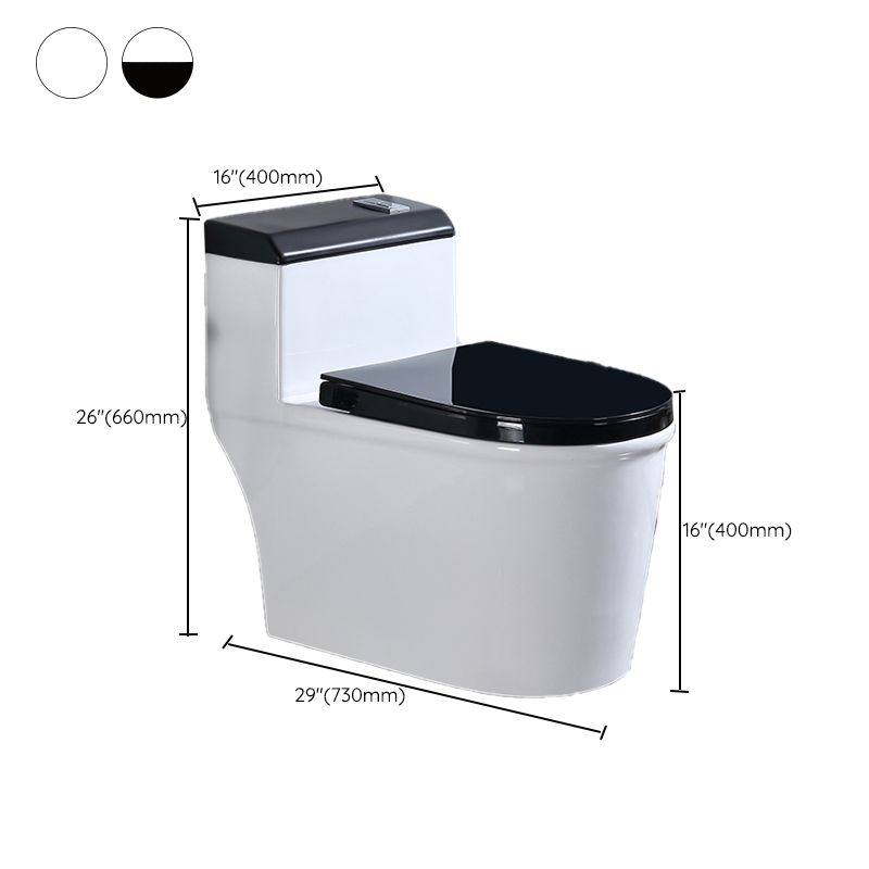 Traditional Floor Mounted Flush Toilet All In One Siphon Jet Toilet