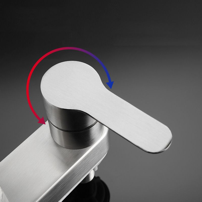 Modern Style Vessel Faucet Stainless Steel Single Handle High Arc Vessel Faucet