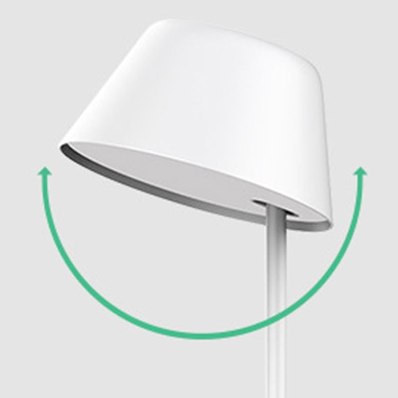 Ring LED Table Lamp Contemporary Table Lamps for Study Room with PC Shade