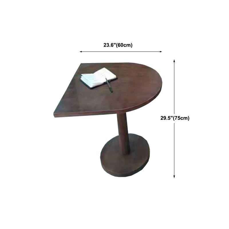 Scandinavian Pedestal Coffee Table Wood Scoring Coffee Table Set for Living Room