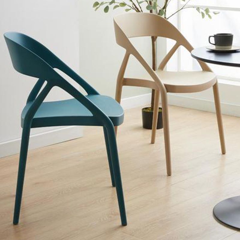 Home Side Chair Plastic Dining Armless Stacking Side Kitchen Chair