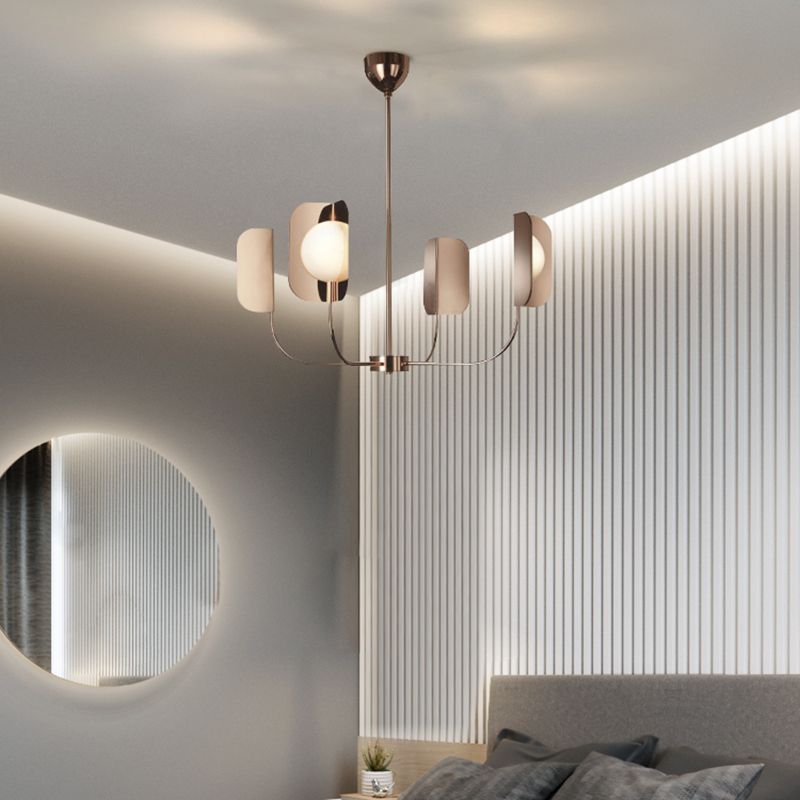 Metal Starburst Affermazione a sospensione Light Nordic Gold Rose Appeding lampadario per soggiorno