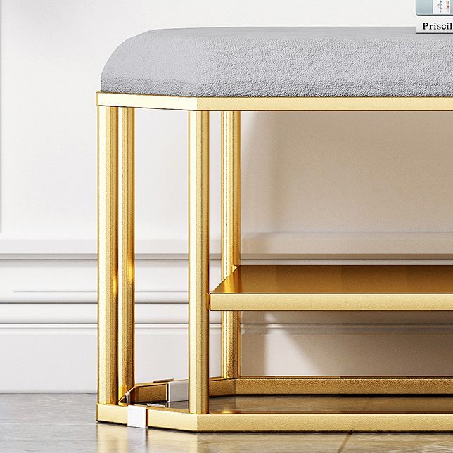 Velvet Specialty Storage Ottomans Standard Plain Glam Style Fade Resistant Ottoman