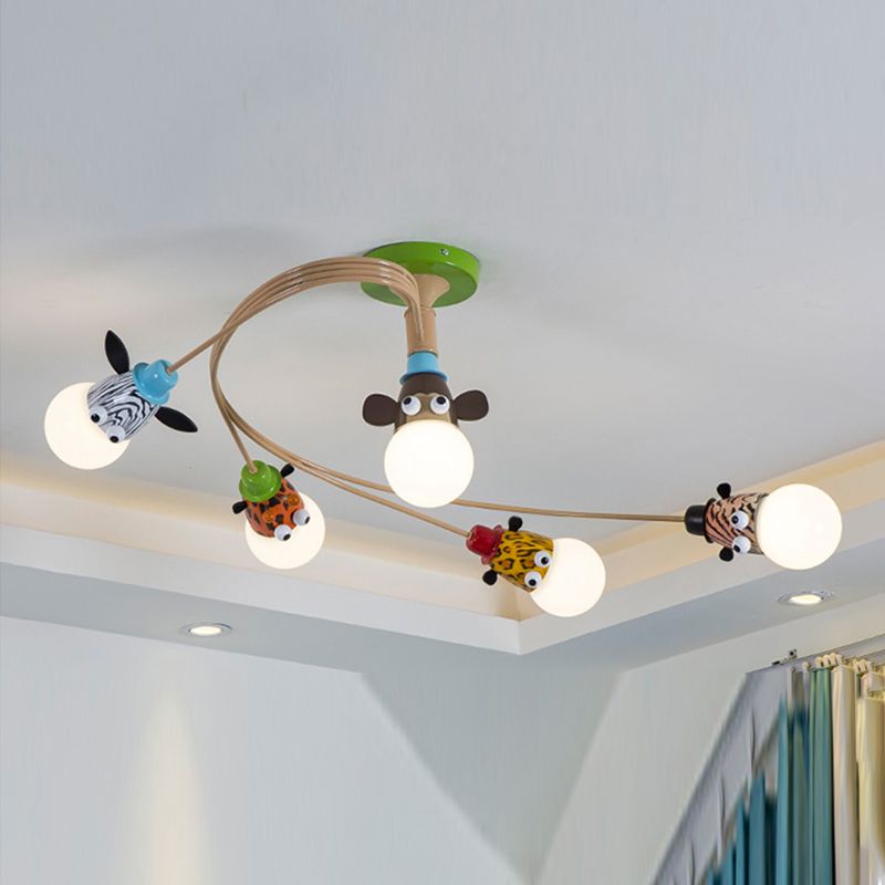 Lovely Animals LED Ceiling Light Modern Minimalism Flush Mount Lamp for Bedroom