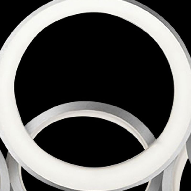 Circles Chandelier Lighting Fixture Modern LED Stainless Steel Hanging Chandelier Lamp